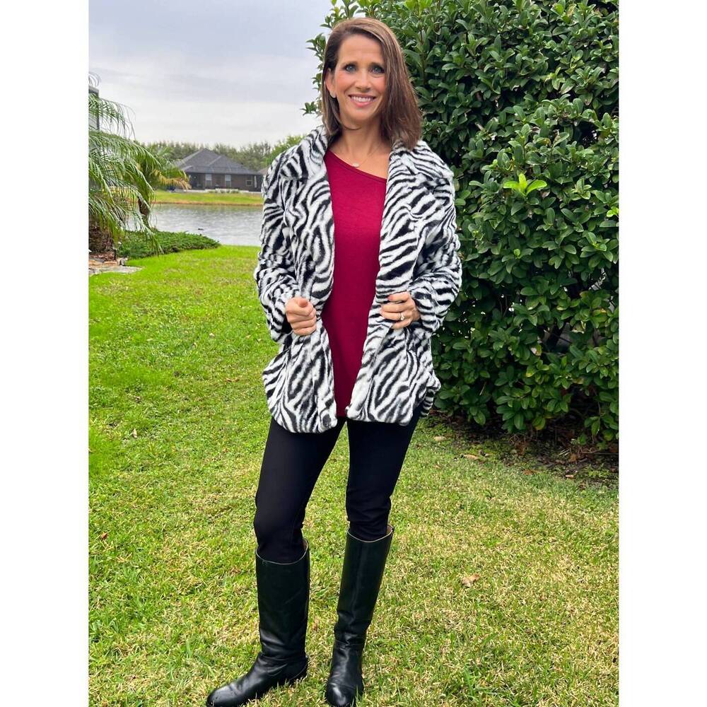 NEW HYFVE wild night jacket in zebra print